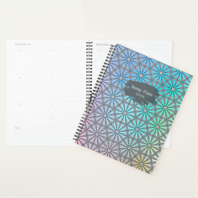 Multicolored Snowflakes  Planner (Display)