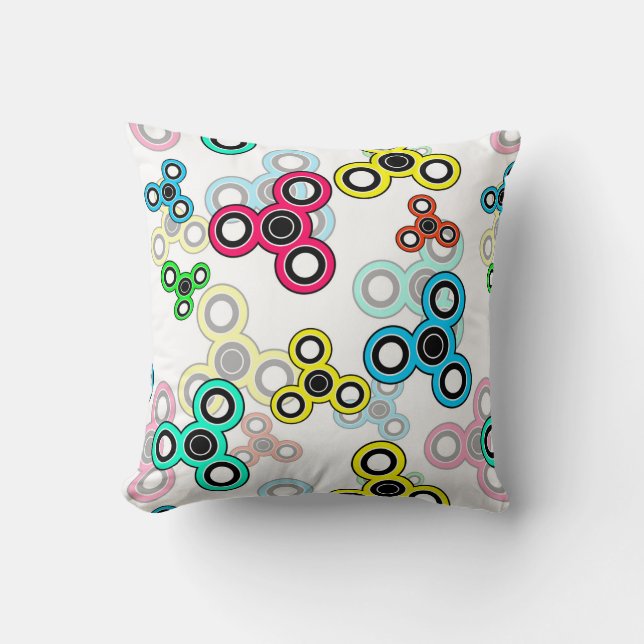 Multicolored spinners cushion (Front)
