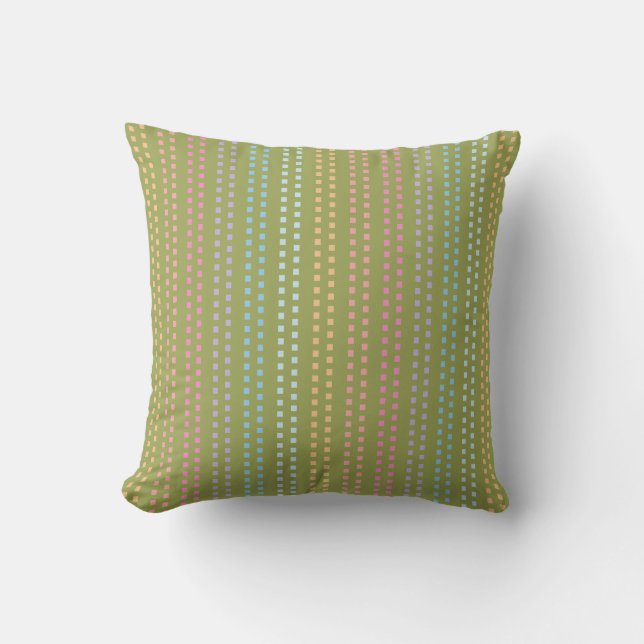 Multicolored Square Pattern Cushion (Front)