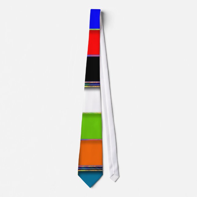Multicolored Square Patterned Tie Custom (Front)