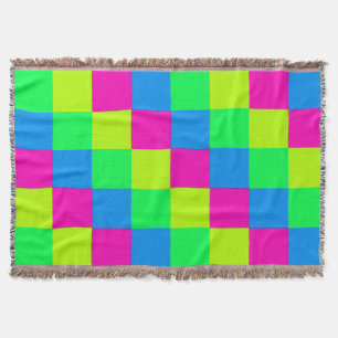 Multicolored Squares 6 Throw Blanket