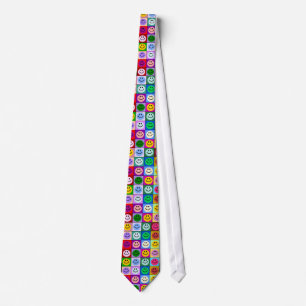 Multicolored Squares Tie
