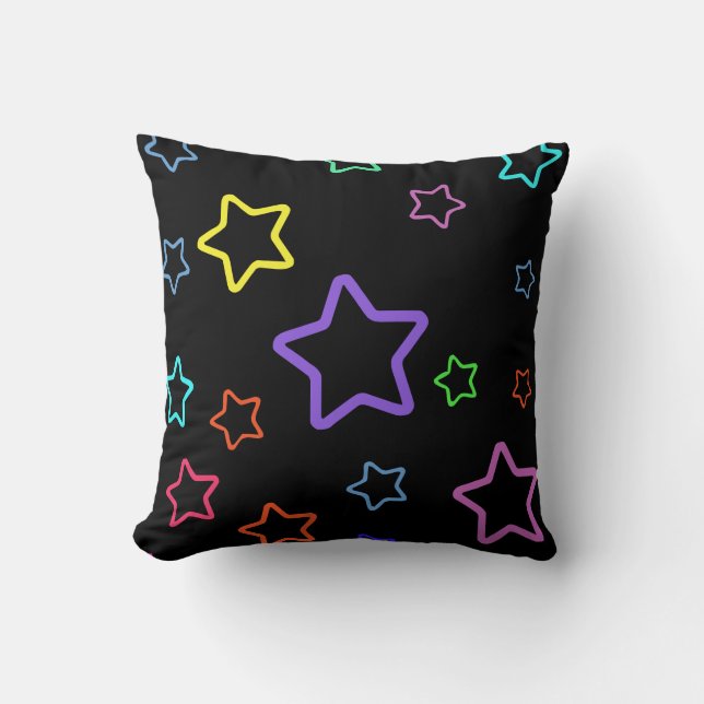 Multicolored Starry Night Cushion (Front)