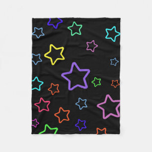 Multicolored Starry Night Fleece Blanket