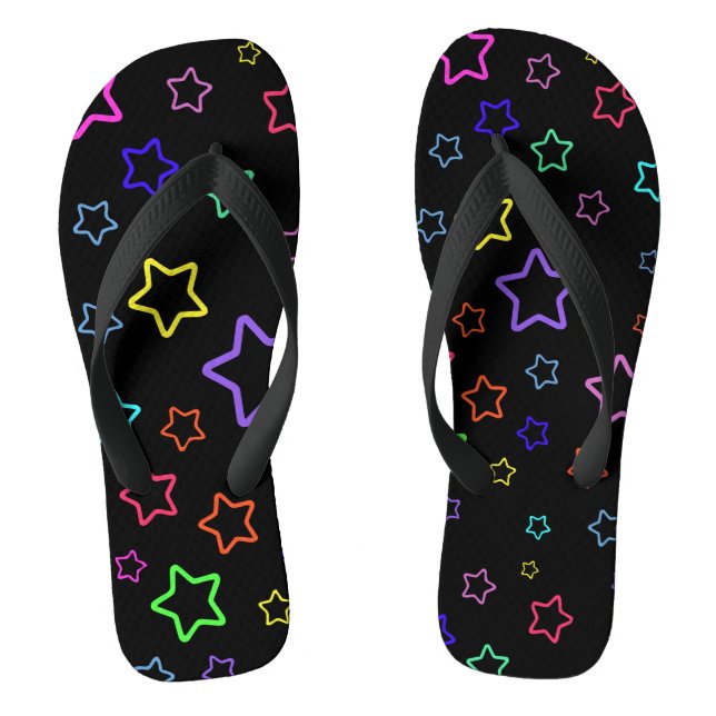 Multicolored Starry Night Thongs (Footbed)