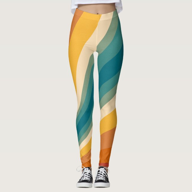 Multicolored Striped Leggings (Front)
