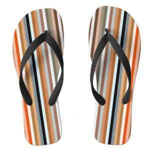 Multicolored Striped Pattern Thongs