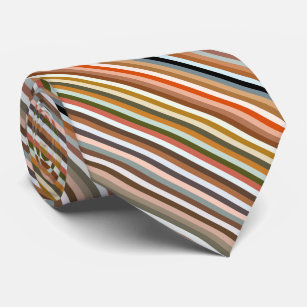 Multicolored Striped Pattern Tie