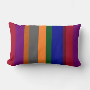 Multicolored Striped Throw Pillow