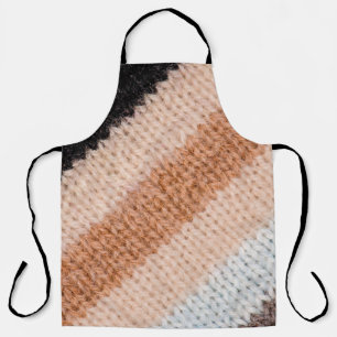 Multicolored striped wool fabric texture closeup p apron