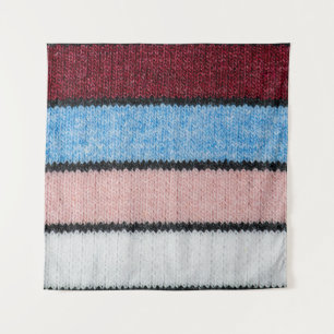 Multicolored Striped Wool: Fabric Texture. Tapestry