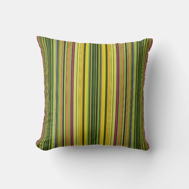 Multicolored Stripes Cushion (Front)
