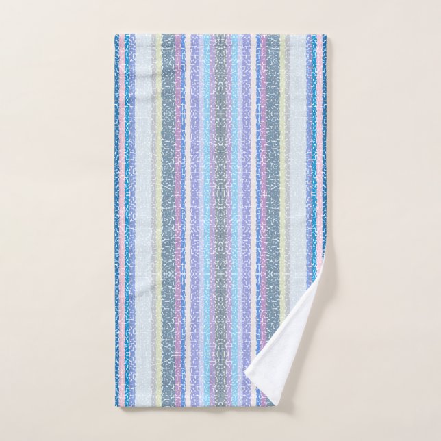 Multicolored Stripes   Hand Towel (Hand Towel)
