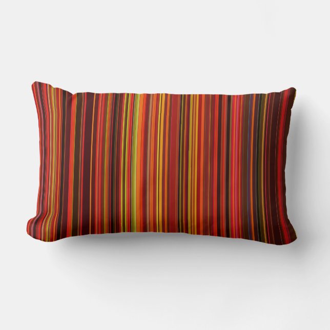 Multicolored Stripes Lumbar Cushion (Front)
