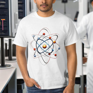 Multicolored Stylised Atom, Touch of Vibrance T-Shirt