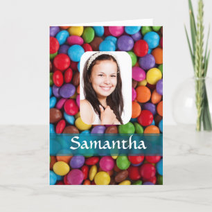 Multicolored sweets photo template