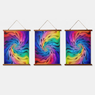 Multicolored Swirls Hanging Tapestry
