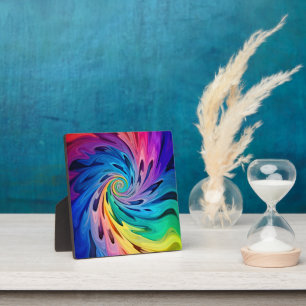 Multicolored Swirls Plaque