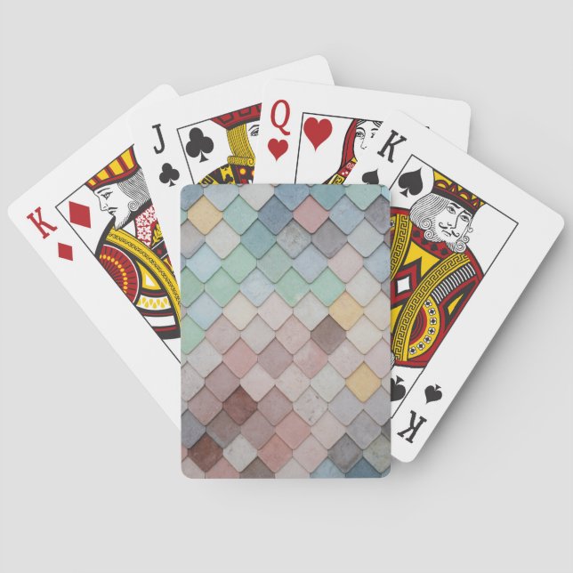 Multicolored Tiles Playing Cards (Back)