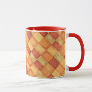 Multicolored Tiles Red Orange Sage Mug