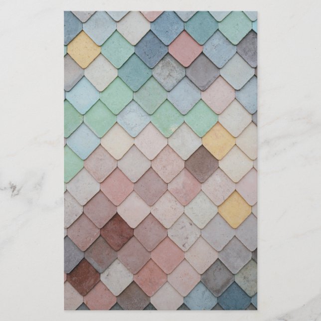 Multicolored Tiles Stationery (Front)