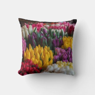 Multicolored Tulips Cushion