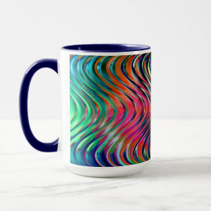 Multicolored Vibrant Waves Mug