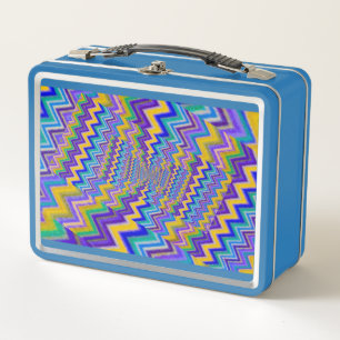 multicolored vortex on metal Lunch Boxes