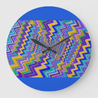 multicolored vortex on Round (Large) Wall Clock