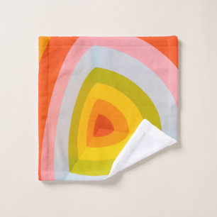 Multicolored wall art wash cloth