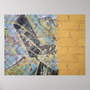 Multicolored wall painting poster