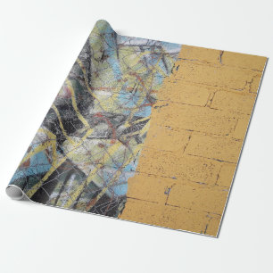Multicolored wall painting wrapping paper