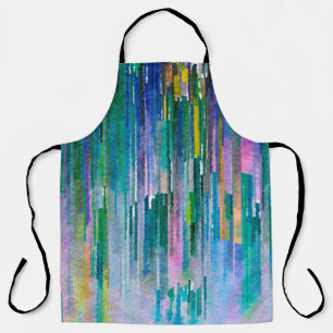 Multicolored watercolor artwork apron