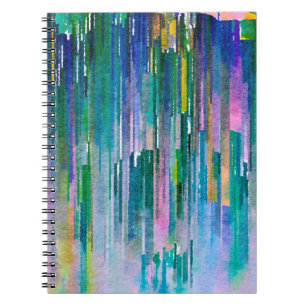 Multicolored watercolor artwork notebook