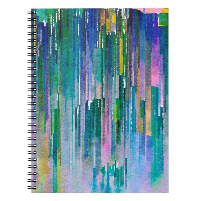 Multicolored watercolor artwork notebook (Front)