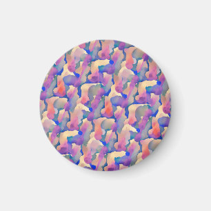 Multicolored Watercolor Pattern Magnet