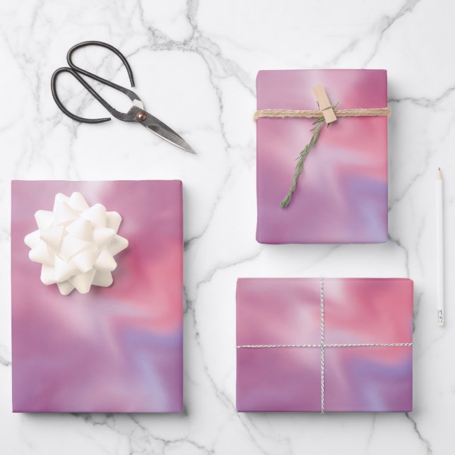 Multicolored Watercolor Wash Wrapping Paper Sheet (Front)