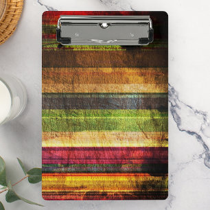 Multicolored Wood Pattern Mini Clipboard