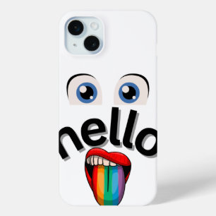 Multicolour dummy faces iPhone 15 mini case