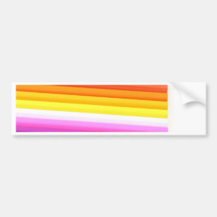 Multicolour Fabric Folds Abstract Bumper Sticker