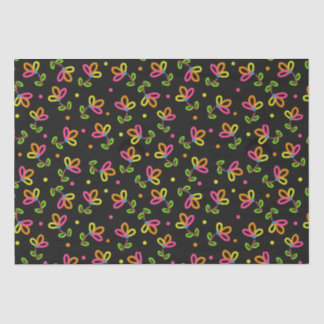 Multicolour Floral Design Tissue Paper