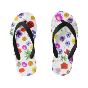 Multicolour flowers kid's thongs