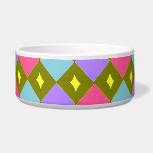 Multicolour Honeycomb You Create Dog Bowl