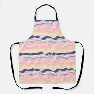 Multicolour Pastel Wavy Pattern Apron