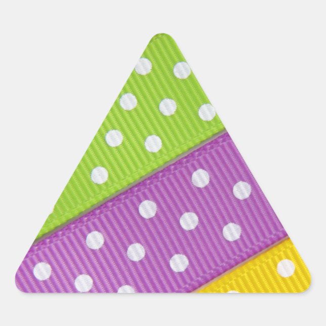 Multicolour Spotted Band Triangle Sticker (Front)