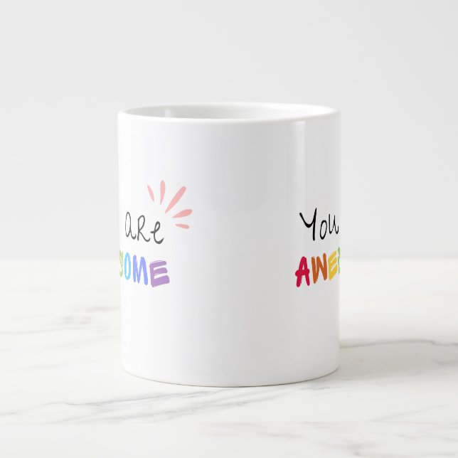 Multicolour Vibrant Positive Words Speciality Mug (Front)