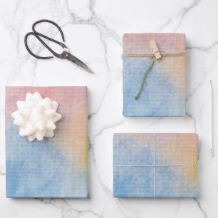 Multicolour Watercolour Print Wrapping Paper Sheet