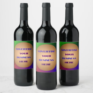 Multicoloured Business Design Illuminated Sign Wine Label