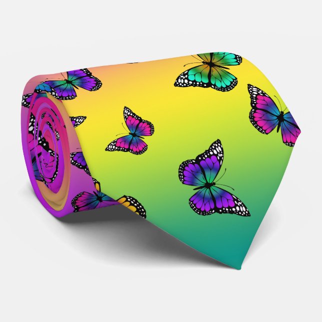 Multicoloured Butterfly Tie (Rolled)