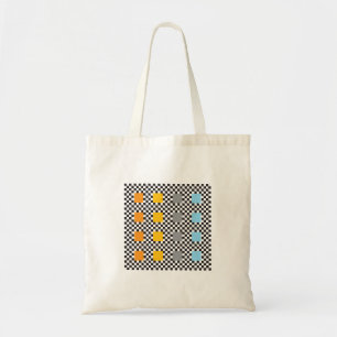 Multicoloured Chequered Pattern and Big Squares Tote Bag